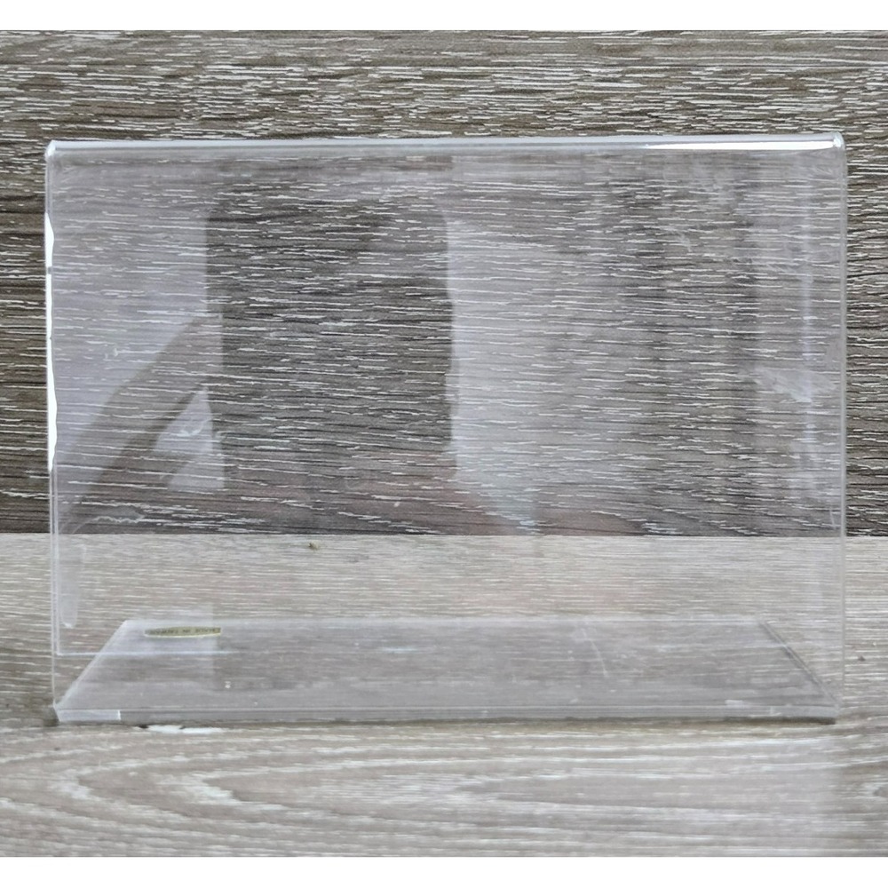 Clear Acrylic Slanted Back Sign Holder Picture Frame 5 x 3.5 Tabletop Stand